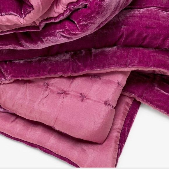 STUNNING SILK VELVET 1 side MULBERRY SILK on other side QUEEN BLANKET ALL SEASON - Picture 3 of 8